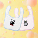 Lot x2 Bavoirs Totoro Jiji | Miyazaki | Bavoirs brodés