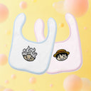 Lot x2 Bavoirs Luffy | One Piece | Bavoirs brodés