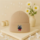 Chat noir Jiji | Bonnet brodé