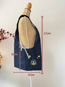 Cora et son chat noir ornement 01 | Sac cousu main