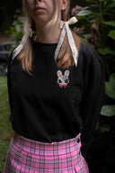 Creepy rabbit | Sweatshirt brodé