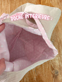 Sakura | Sac cousu main brodé