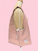 Sac cousu main brodé | Fraise kawaii