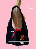 Fraise kawaii | Sac cousu main brodé