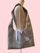 Sac cousu main brodé | Noeuds noirs